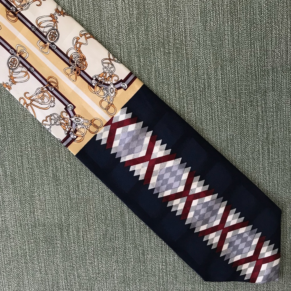 RARE Baggio Italian Silk Tie Necktie w/2 Patterns